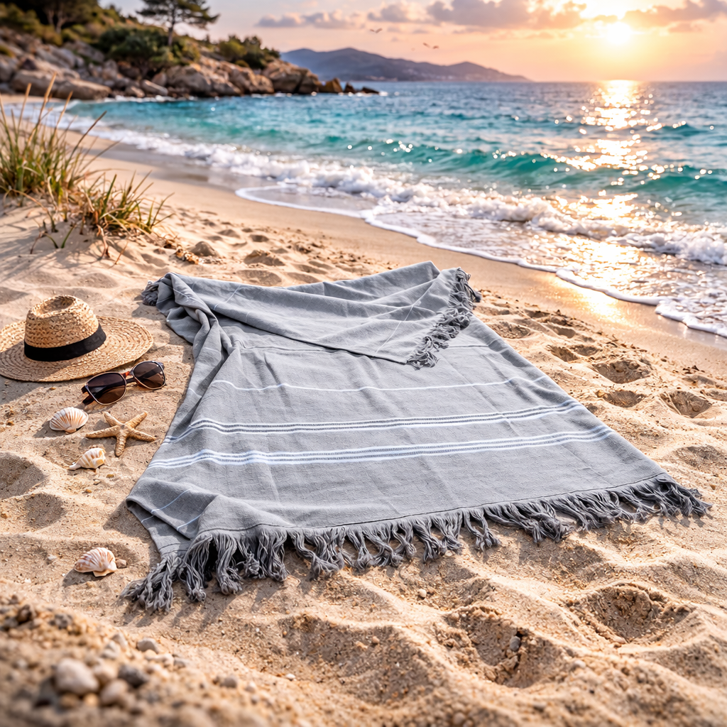 Ručnik za plažu sa frotirnom stranom 2+1 gratis ( 3 boje )
