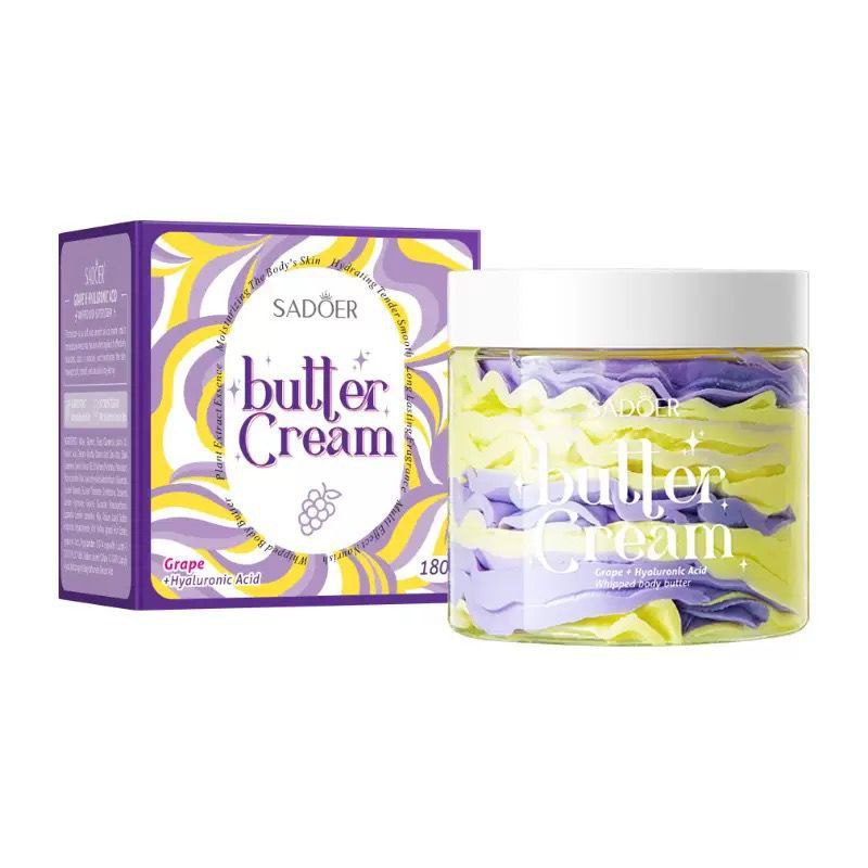 SADOER Butter Cream – Hranjivi Whipped Body Butter s Hijaluronskom Kiselinom – slika 3