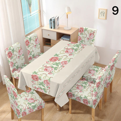 Cozy set #9 - Set stolnjak + 6 navlaka za stolice + Pliš jastuk + Set 6 šalica + tanjuri