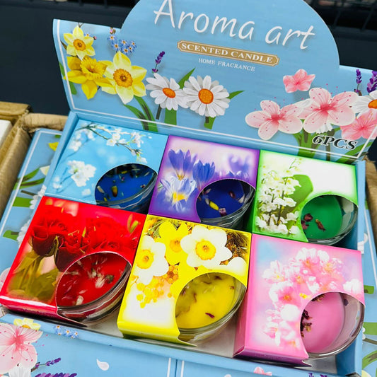 Set mirisnih svijeća Aroma Art – 6 komada (cvjetni mirisi)