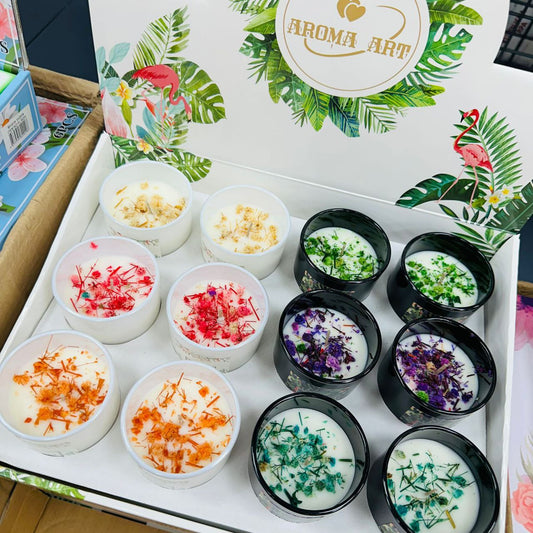 Set mirisnih svijeća Aroma Art – razni mirisi i boje (12 komada)