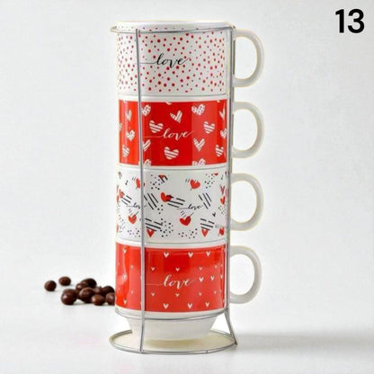 Set od 4 keramičke šalice 100ml ( 16 raznih modela )