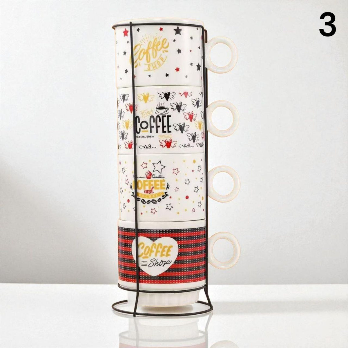 Set od 4 keramičke šalice 100ml (16 raznih modela) – slika 3