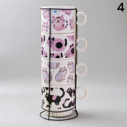Set od 4 keramičke šalice 100ml ( 16 raznih modela )
