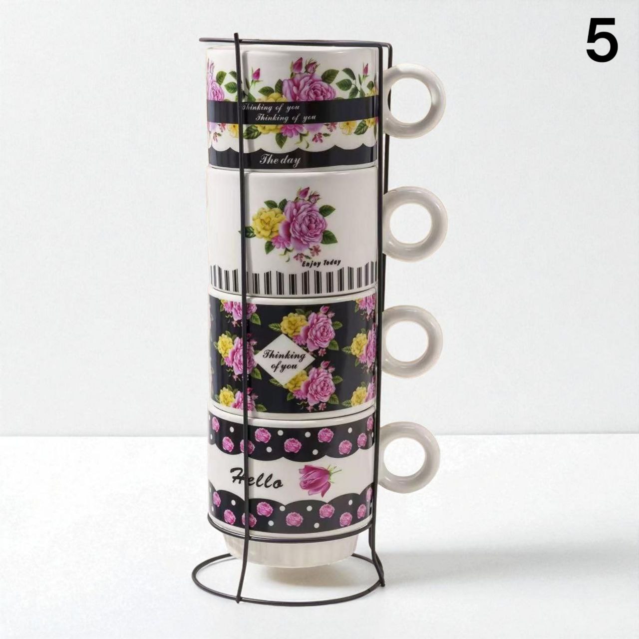 Set od 4 keramičke šalice 100ml ( 16 raznih modela )