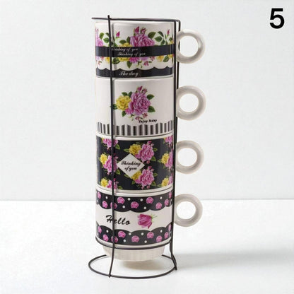 Set od 4 keramičke šalice 100ml ( 16 raznih modela )
