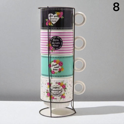 Set od 4 keramičke šalice 100ml ( 16 raznih modela )