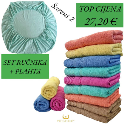 Set ručnika + plahta s gumicom Veliki - Mali - Feniks-shop