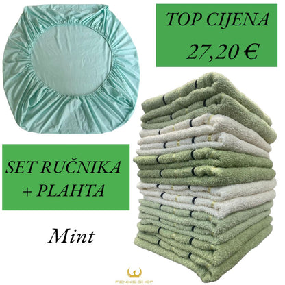 Set ručnika + plahta s gumicom Veliki - Mali - Feniks-shop