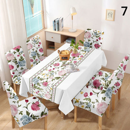 Set stolnjak + 6 navlaka za stolice NOVI uzorci