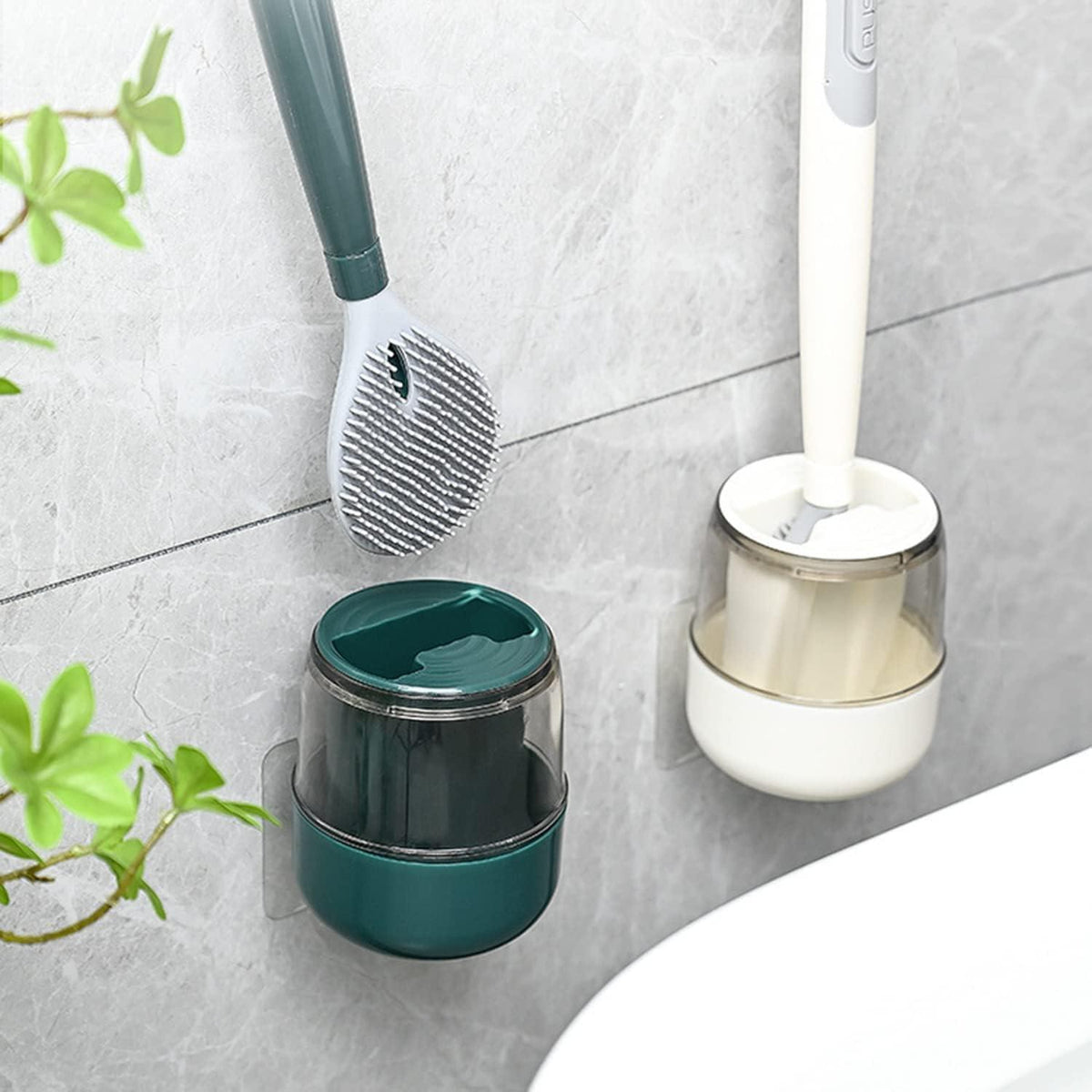 Silikonska četka za WC sa spremnikom za tekućinu - Feniks-shop