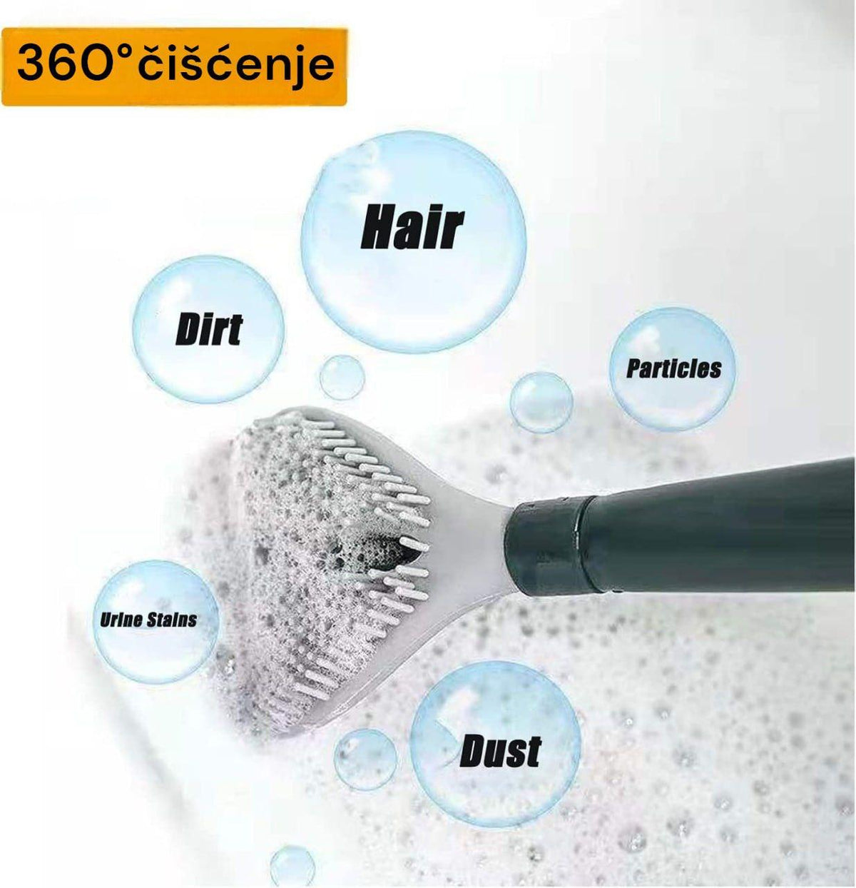 Silikonska četka za WC sa spremnikom za tekućinu - Feniks-shop