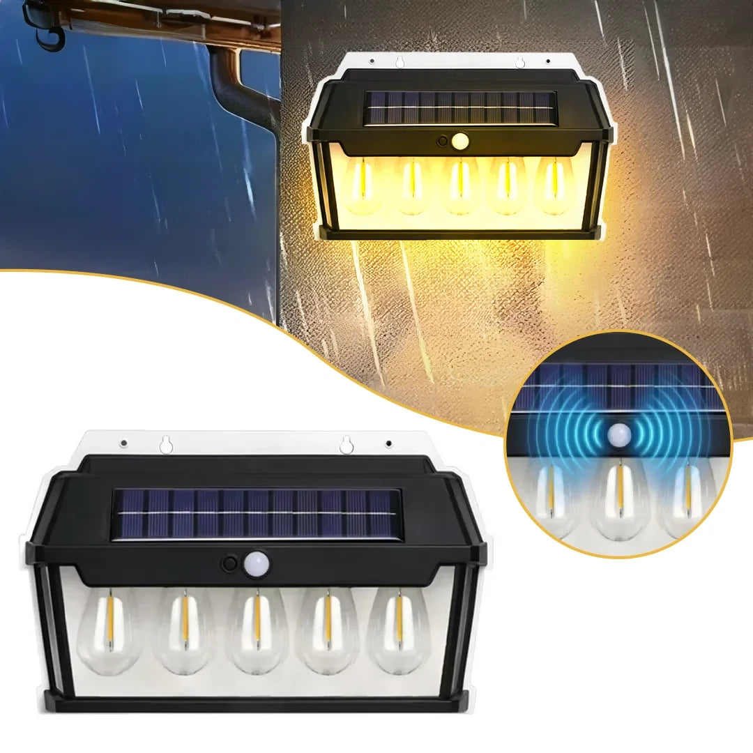 Solarna lampa na senzor sa 5 žarulja 65w - Feniks-shop