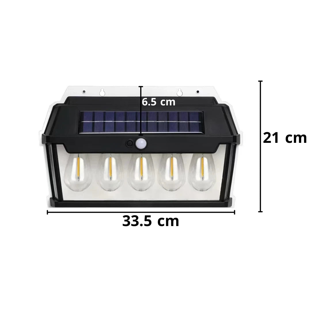 Solarna lampa na senzor sa 5 žarulja 65w - Feniks-shop