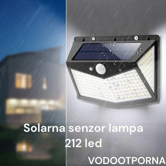 Solarna senzor lampa 212 LED vodootporna