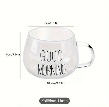 Staklena čaša Good Morning 350 ml