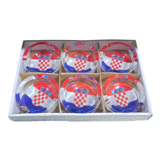 Staklena pepeljara sa HR grbom