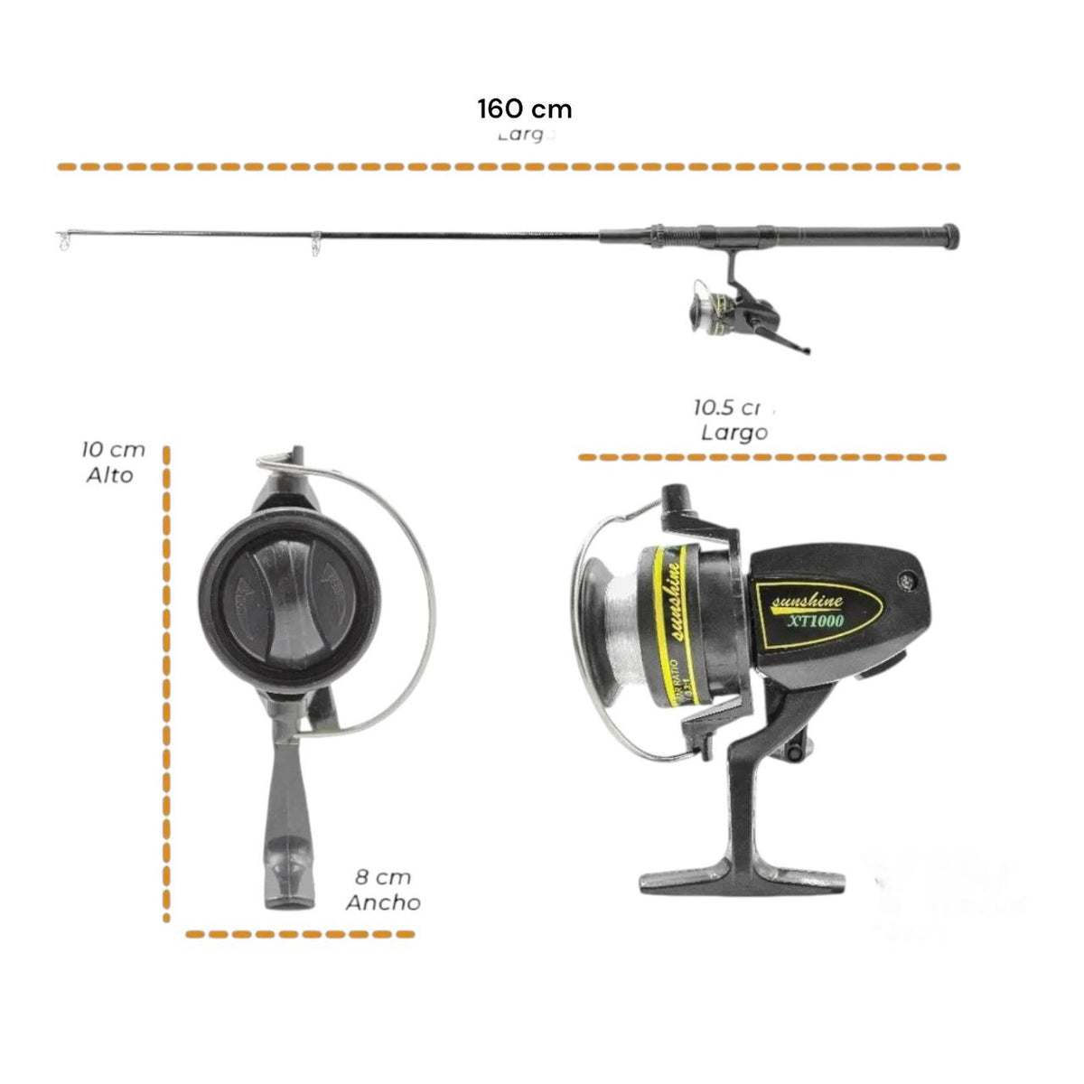 Štap za pecanje 160cm + dodatci sunshine xt1000 – slika 3