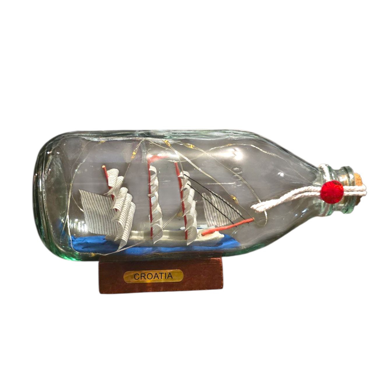 Suvenir brod u boci Croatia sa svjetlom