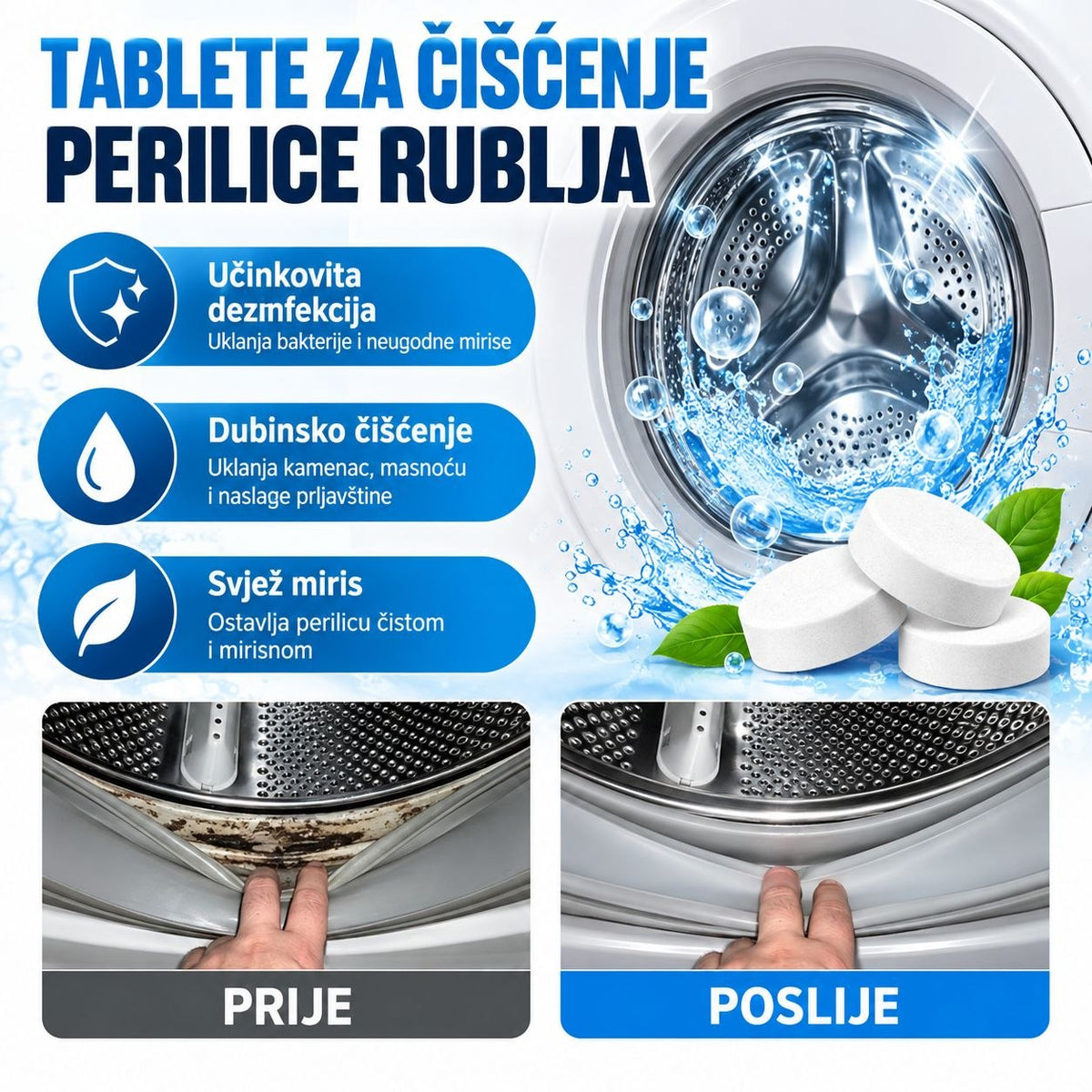 Tablete za dubinsko čišćenje perilice rublja – 20 kom