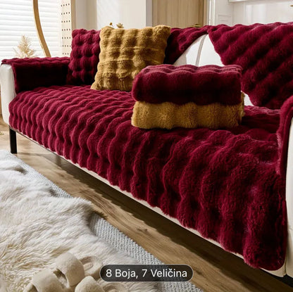 Valoviti pliš prekrivači za sofu