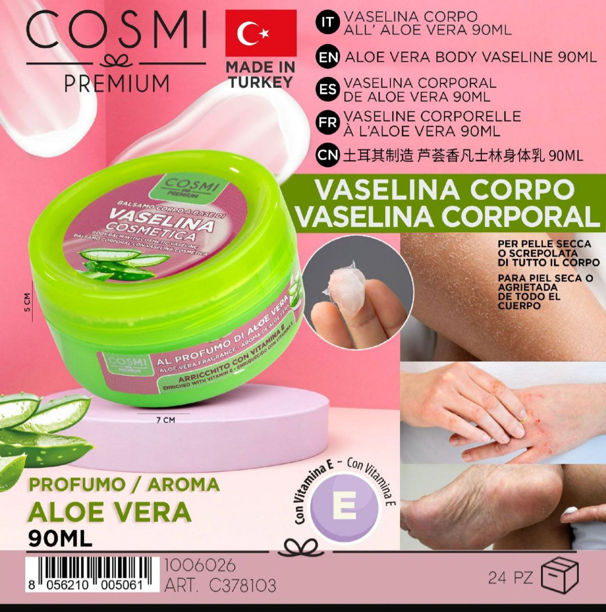 Vazelin za tijelo – intenzivna njega suhe i ispucale kože (90 ml)