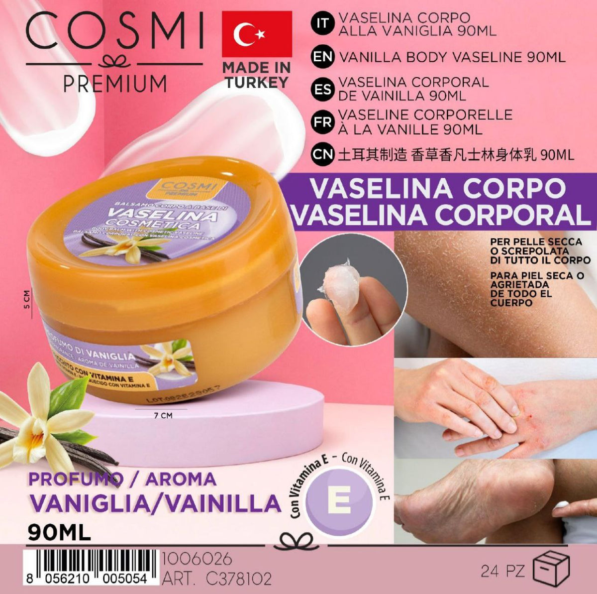 Vazelin za tijelo – intenzivna njega suhe i ispucale kože (90 ml) – slika 2
