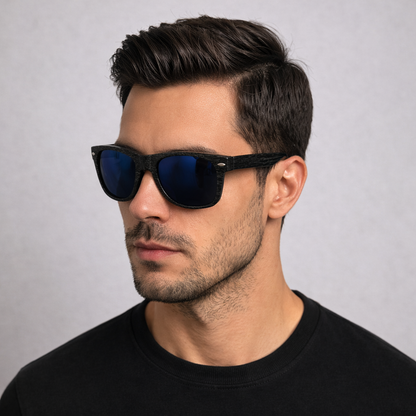 Wayfarer muške polarizirane sunčane naočale lakirane crne 8029