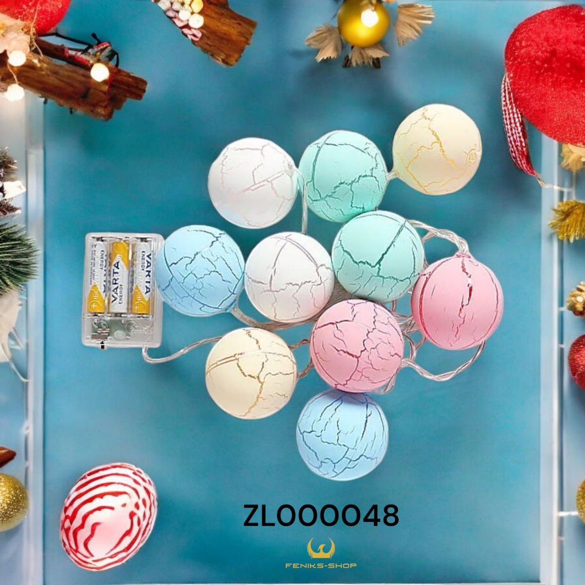 Led lampice kuglice 3M + 30CM toplo bijele na baterije ZL000048 - Feniks-shop