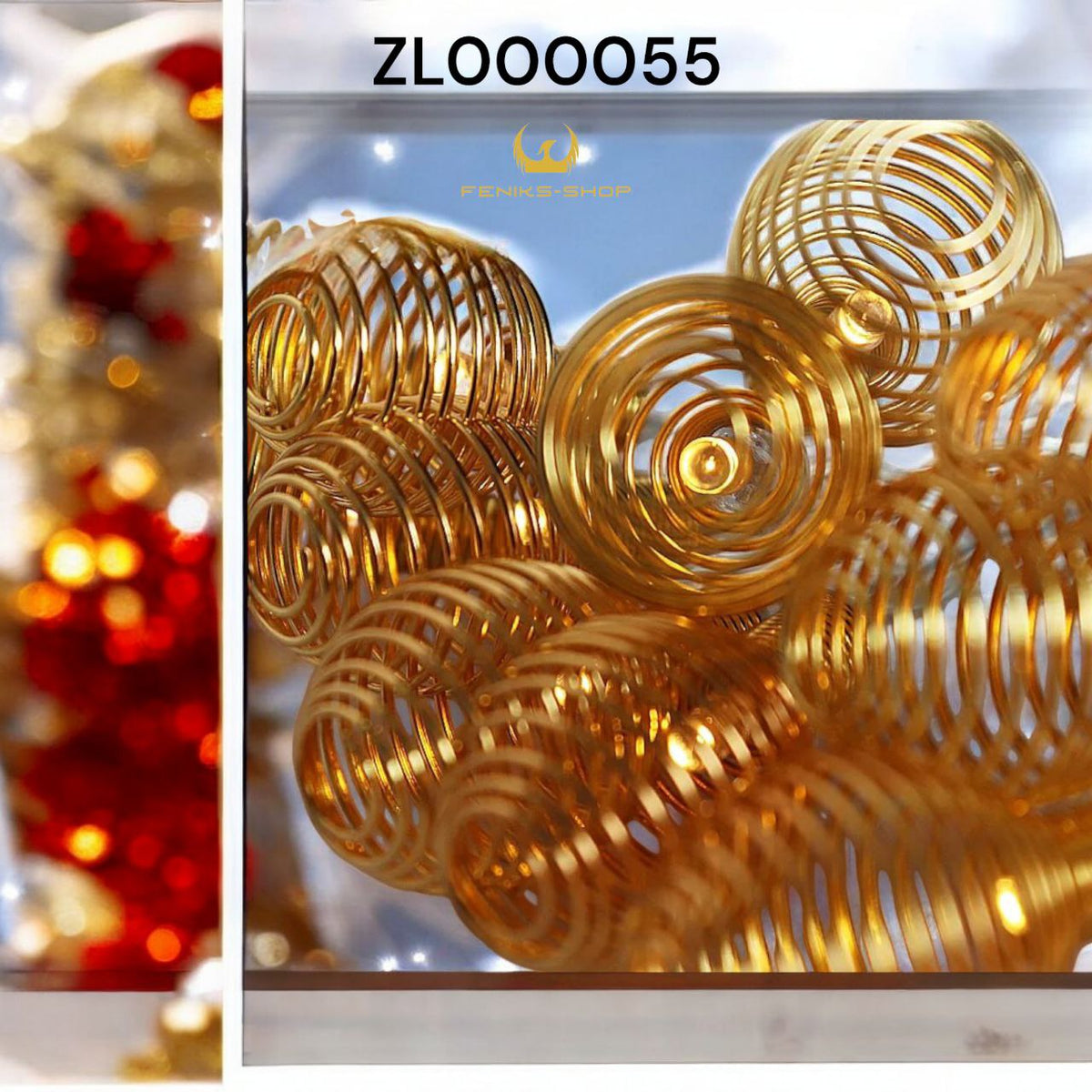 Božićne zlatne metalni lampioni lampice 15 kom 3M + 30CM toplo bijele na baterije - Feniks-shop