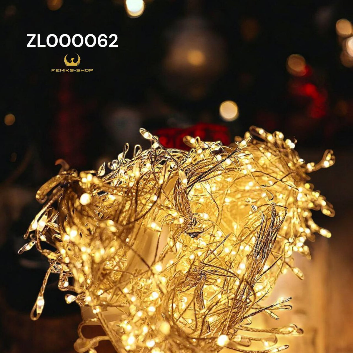 Božićne zavjese lampice 750 kom toplo bijele 3x3M na struju + daljinski - Feniks-shop