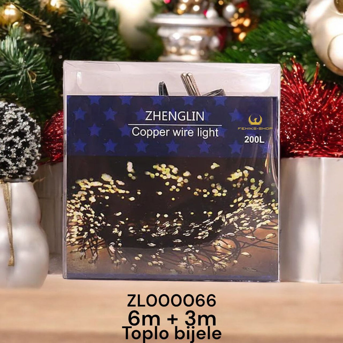 Lampice za bor 6M + 3M na struju 200kom - Feniks-shop