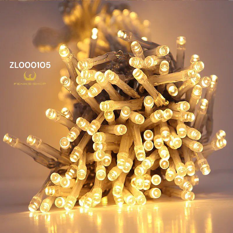 Lampice zavjese 300kom toplo bijele 2x2m na struju + daljinski - Feniks-shop