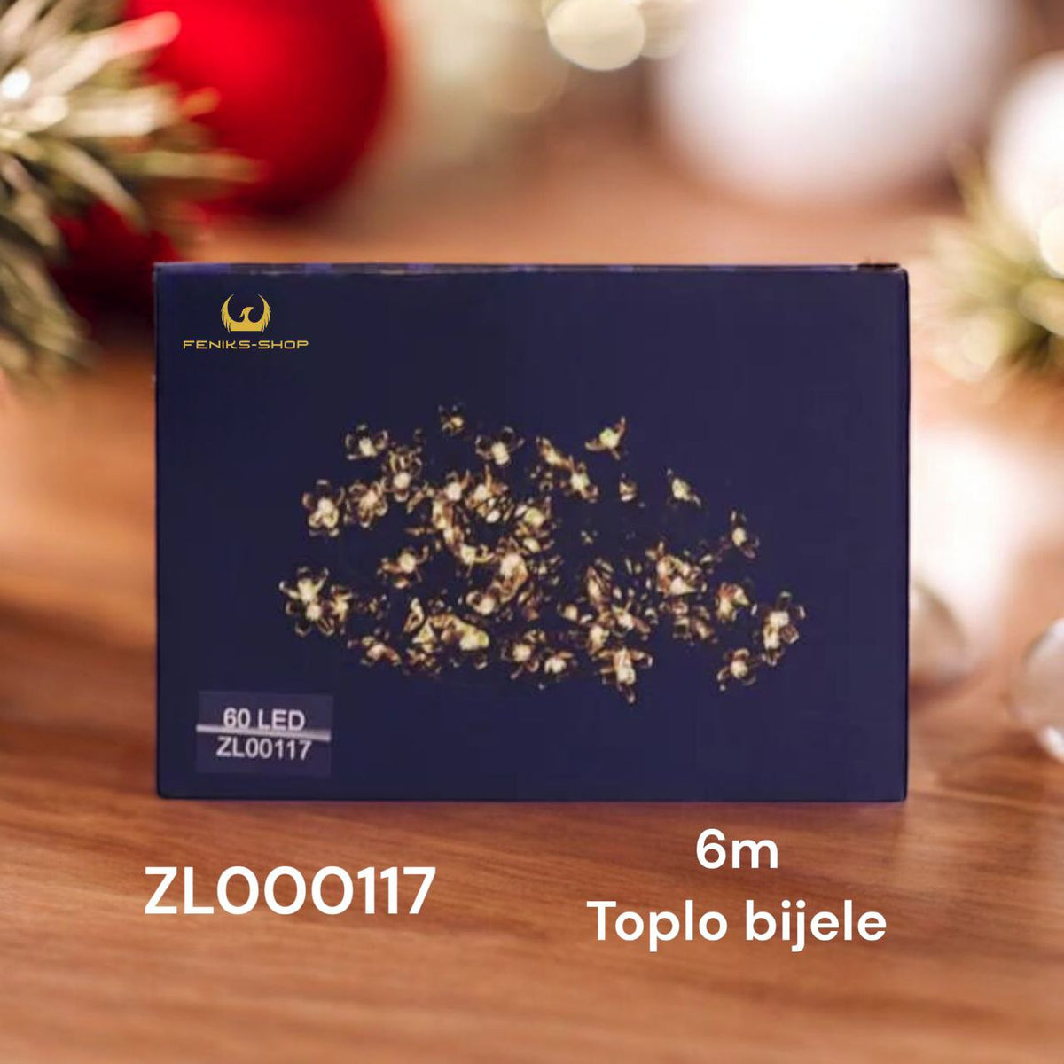 Božićne lampice za bor cvijet trešnje toplo bijele 6M na struju - Feniks-shop