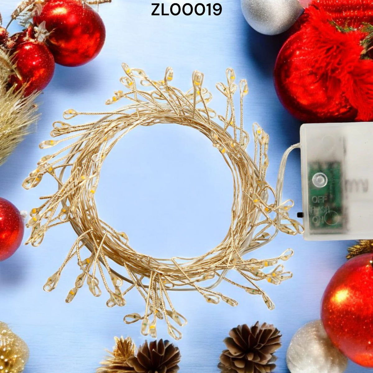 Lampice za bor 10M + 1M toplo bijele 100kom na baterije ZL00019 - Feniks-shop