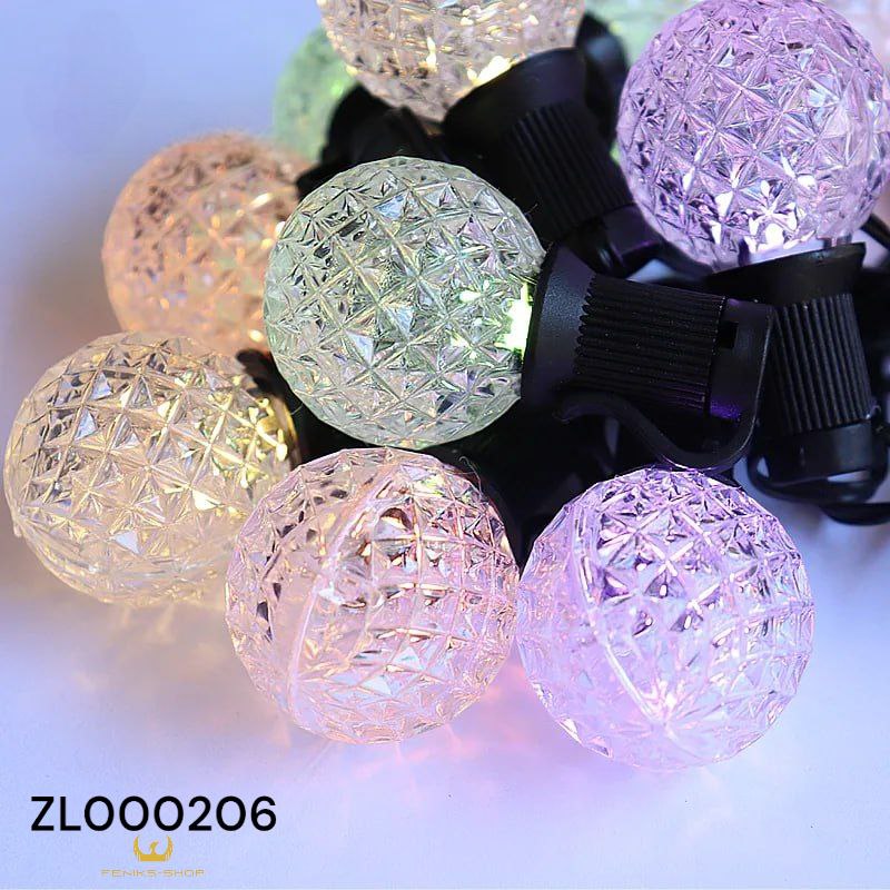 Božićne lampice kuglice šarene 3+3M na usb - Feniks-shop