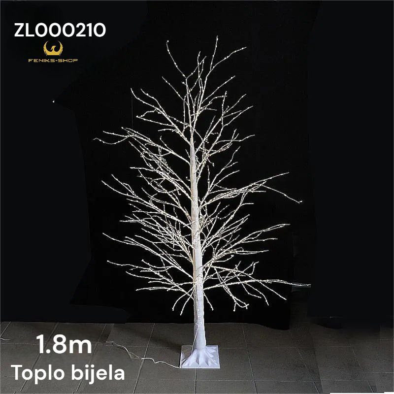 Led božićno drvce toplo bijelo 1.8M 800 lampica na struju