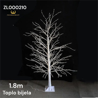 Led božićno drvce toplo bijelo 1.8M 800 lampica na struju