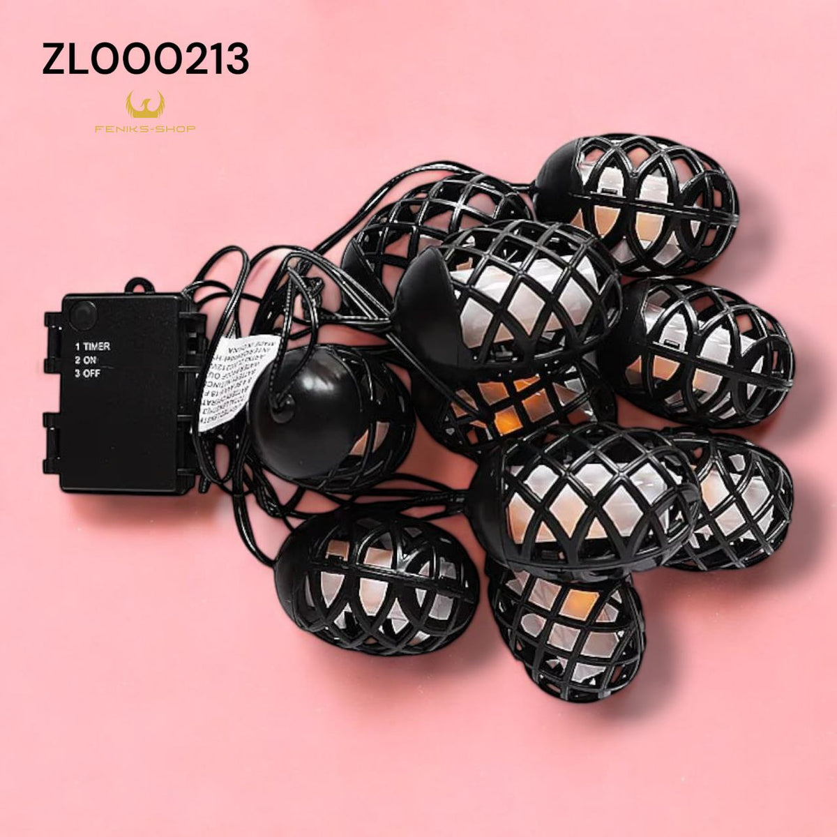 Lampice plamen 3.7m na baterije vodootporne 10kom ZL000213 - Feniks-shop