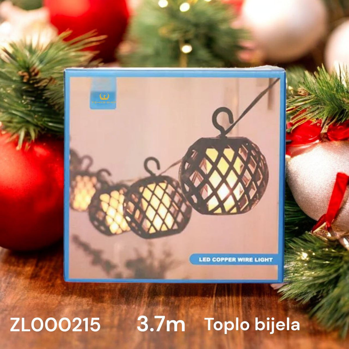 Lampice plamen ( 2 ) 3.7m na baterije vodootporne 10kom ZL000215 - Feniks-shop