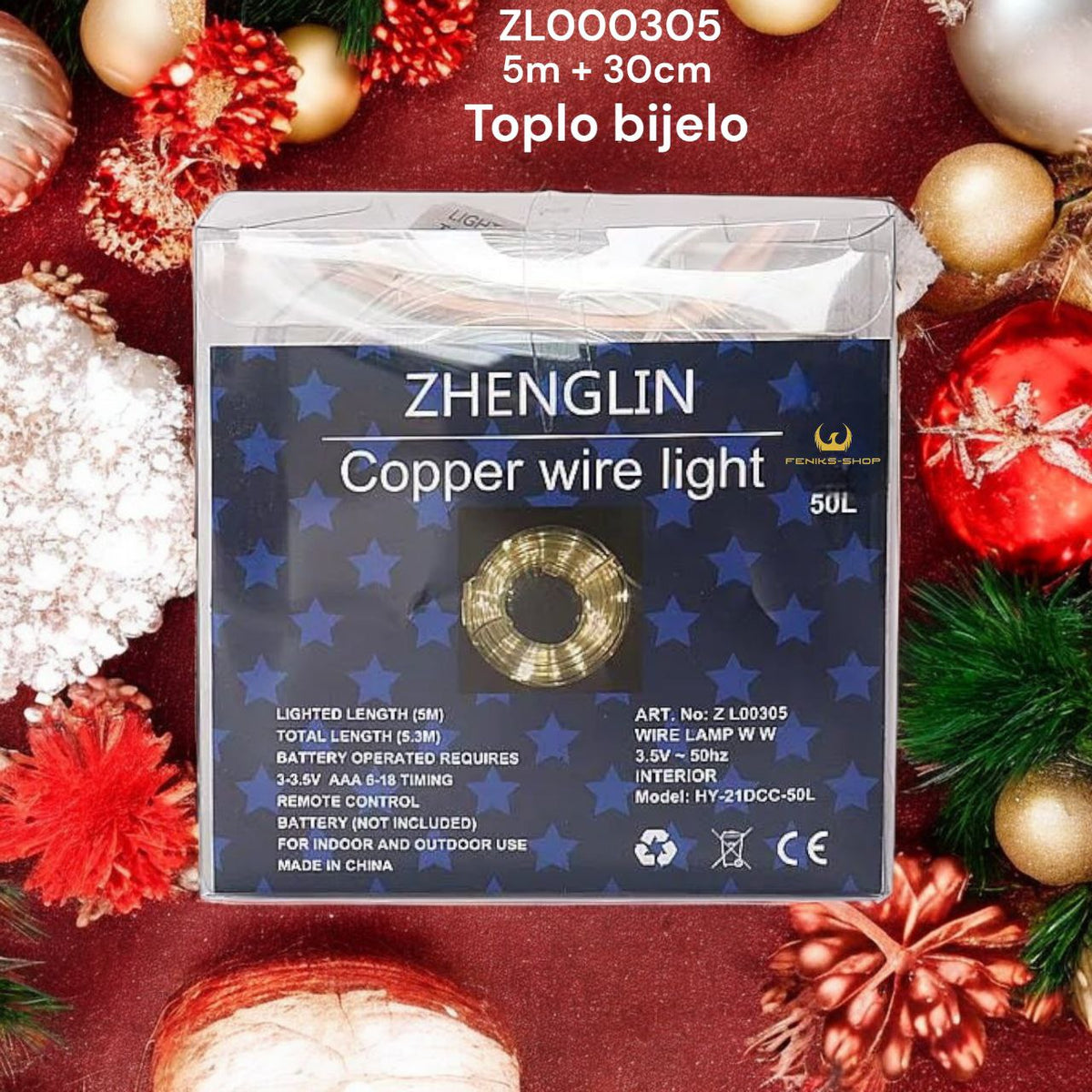 Led vodootporno crijevo 5M + 30CM sve boje na baterije - Feniks-shop