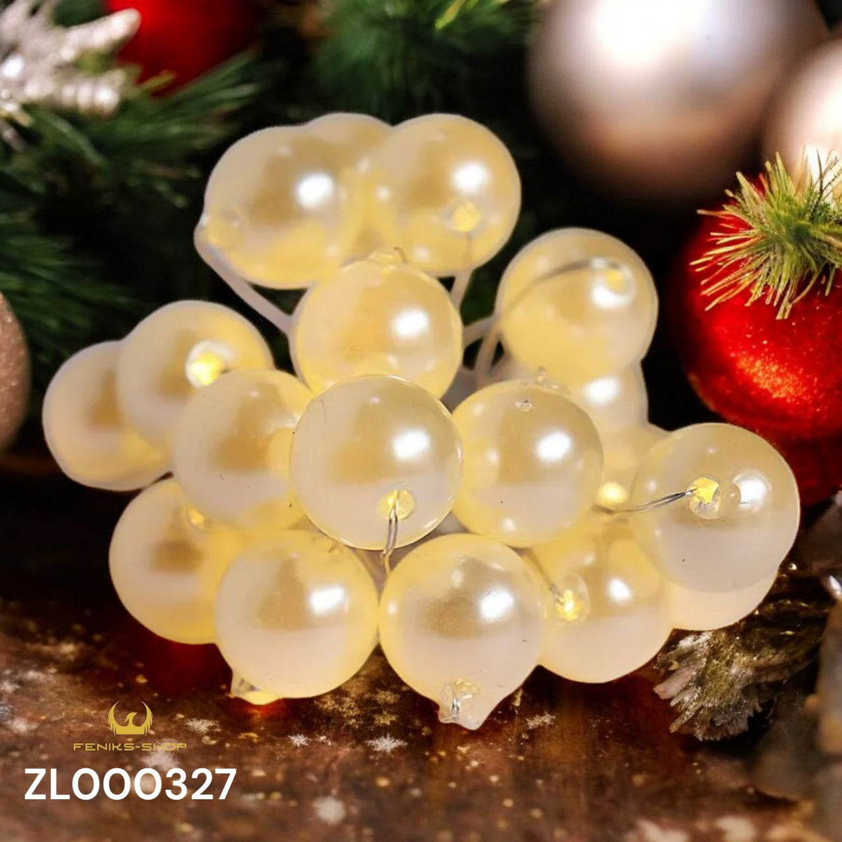 Božićne lampice baloni toplo bijeli 2M - 20kom na baterije - Feniks-shop