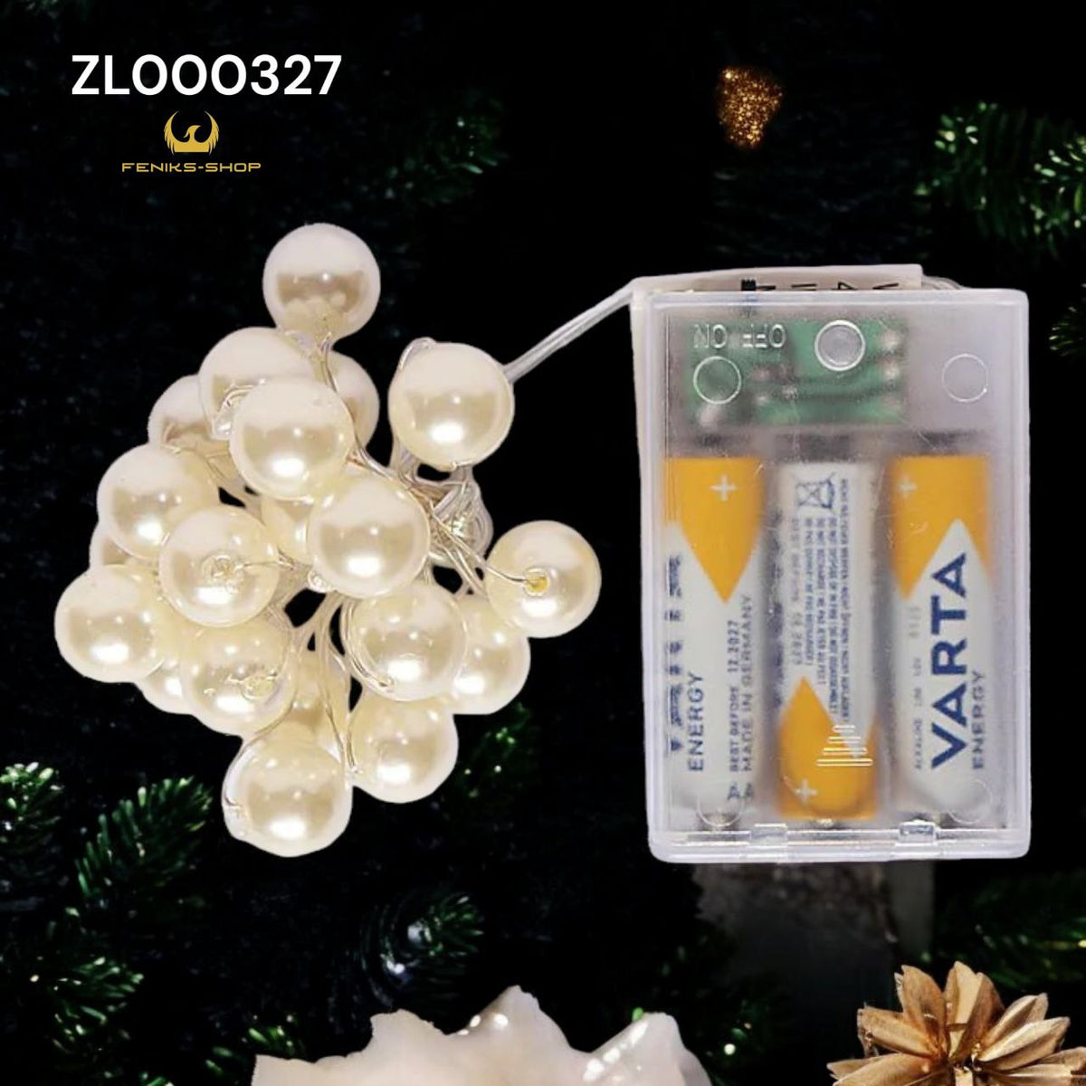 Božićne lampice baloni toplo bijeli 2M - 20kom na baterije - Feniks-shop