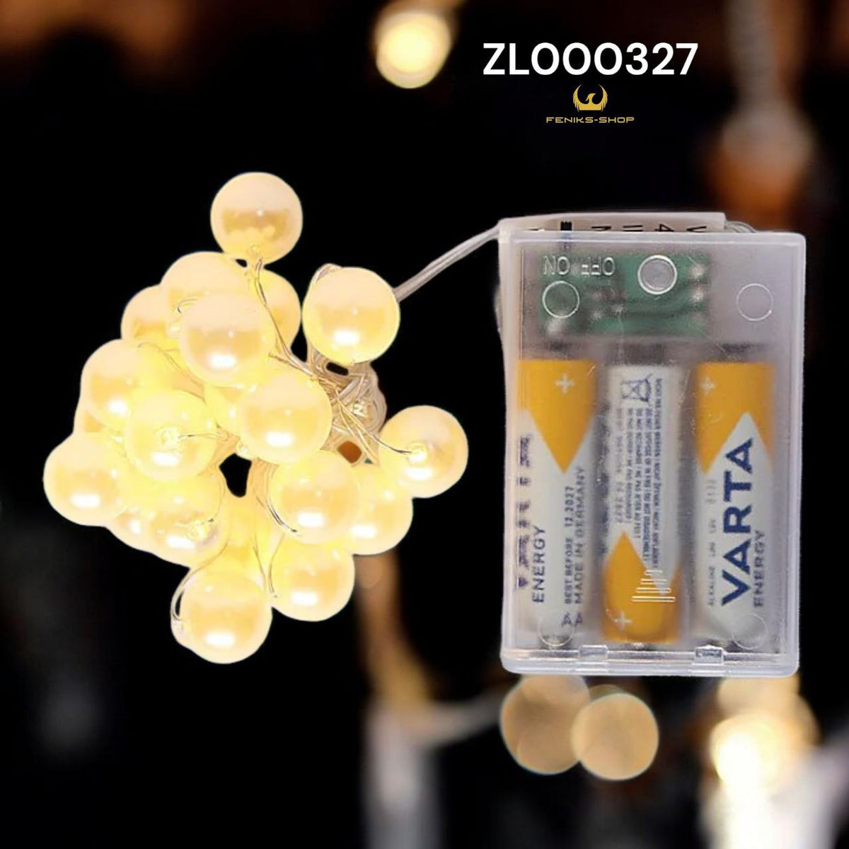 Božićne lampice baloni toplo bijeli 2M - 20kom na baterije - Feniks-shop