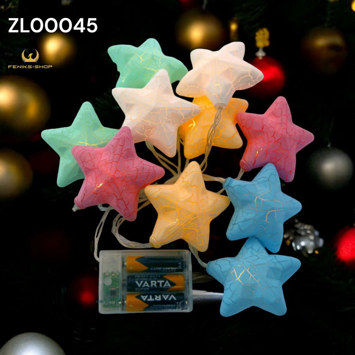 Lampice zvjezdice 3M + 30CM toplo bijele na baterije ZL00045 - Feniks-shop