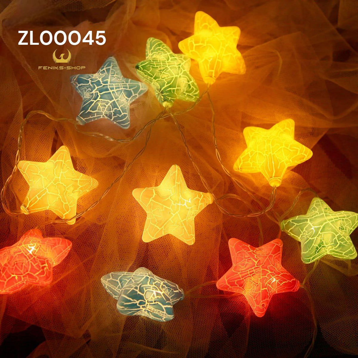 Lampice zvjezdice 3M + 30CM toplo bijele na baterije ZL00045 - Feniks-shop