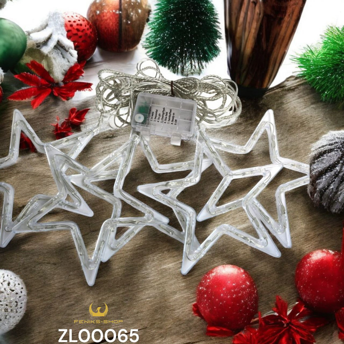 Led lampice zavjesa zvjezdice 50kom 2.1 x 0.75 M toplo bijele na baterije - Feniks-shop