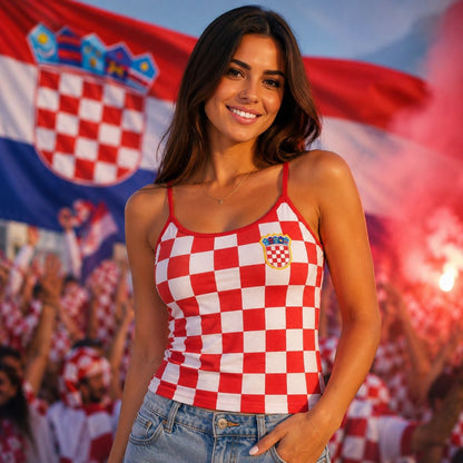 Ženska navijačka majica Hrvatska – kockice