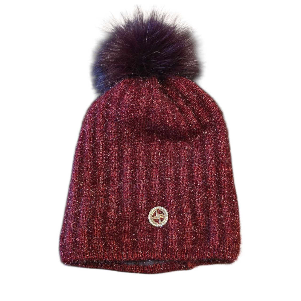 Ženska zimska kapa Glam s coflekom