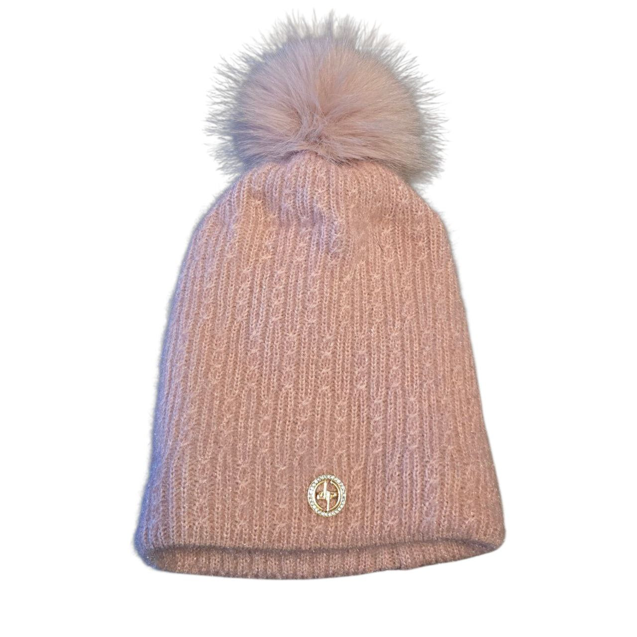 Ženska zimska kapa Glam s coflekom